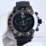 Super Clone Rolex Extra Thin Daytona BLAKEN Watch Matt Black Case 40mm